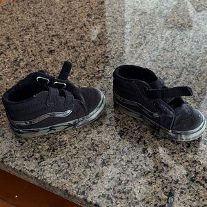 Vans Kids Black and Camouflage Sneakers